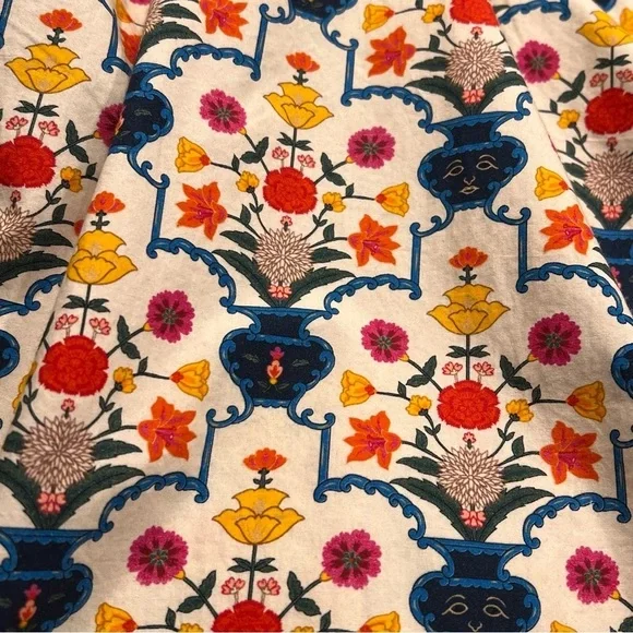 RHODE Colorful Floral Print Puff Sleeve Top Sz-S - Picture 7 of 9